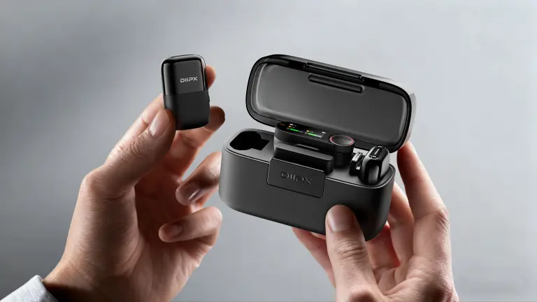 ClipAir C20 transmitter taken from charging case