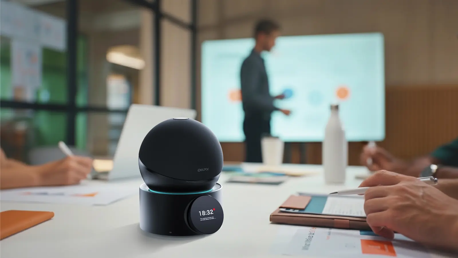 DeskHub D20 small meeting desktop collaboration scene
