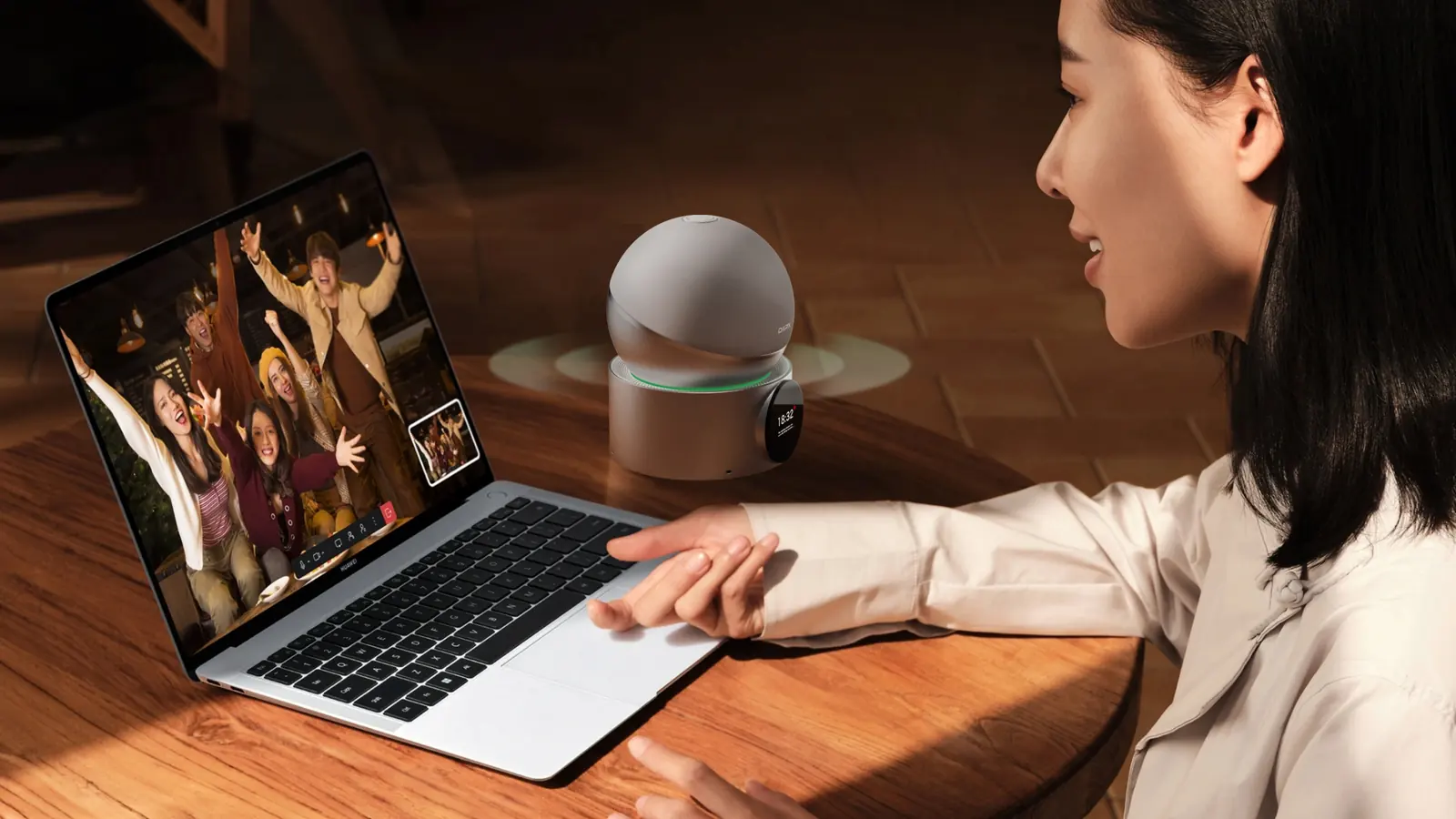DeskHub D20 remote video collaboration scene