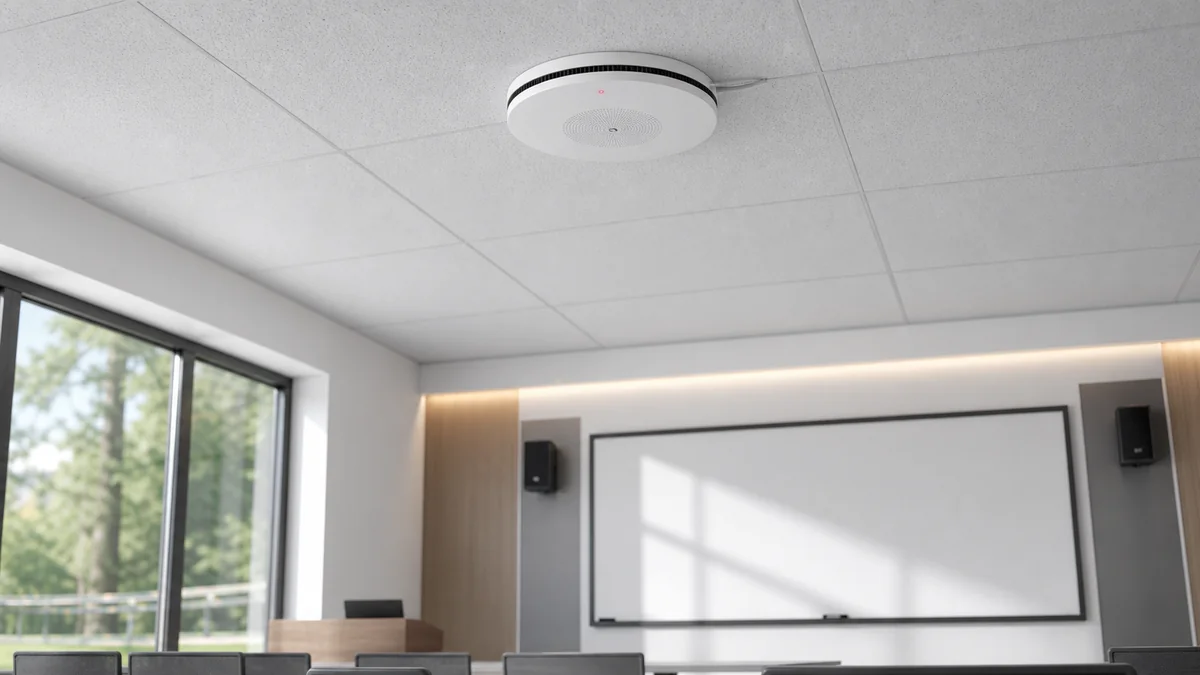SkyCeil C30 classroom ceiling installation